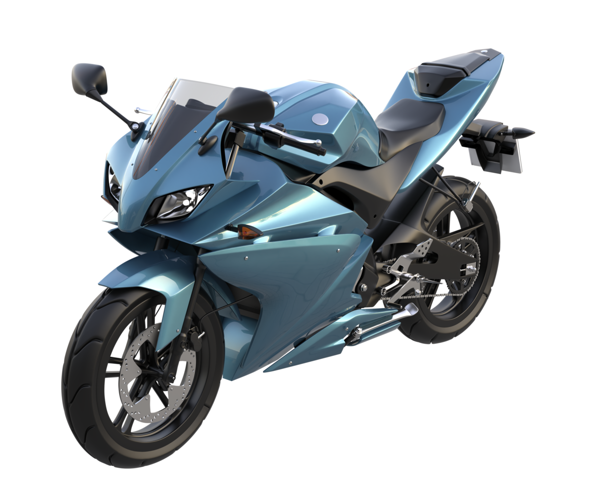 Motorcycle isolated on transparent background. 3d rendering - illustration png