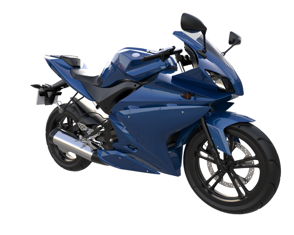 Motorcycle isolated on transparent background. 3d rendering - illustration png