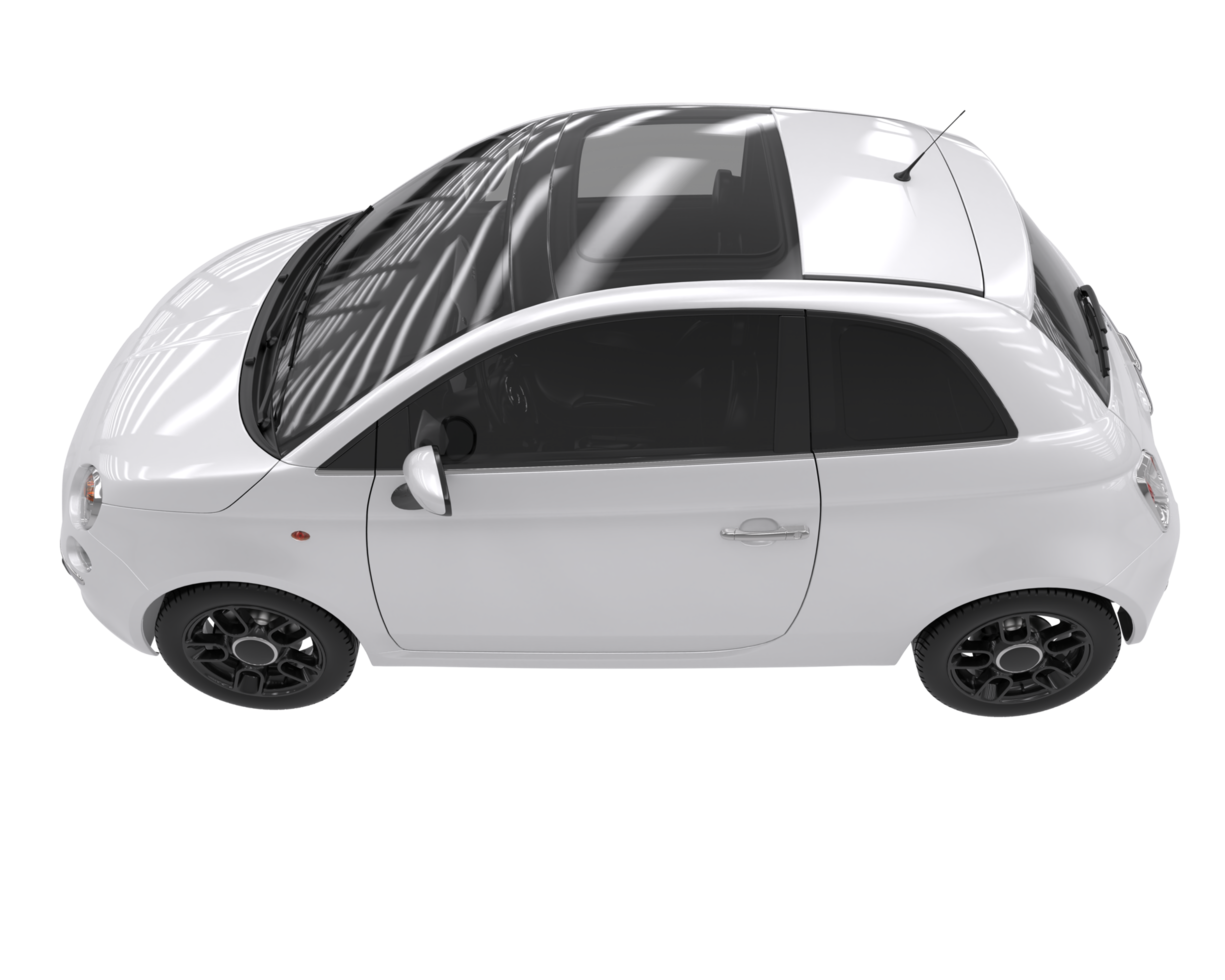 City car isolated on transparent background. 3d rendering - illustration png