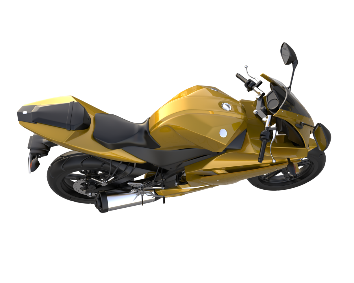 Motorcycle isolated on transparent background. 3d rendering - illustration png