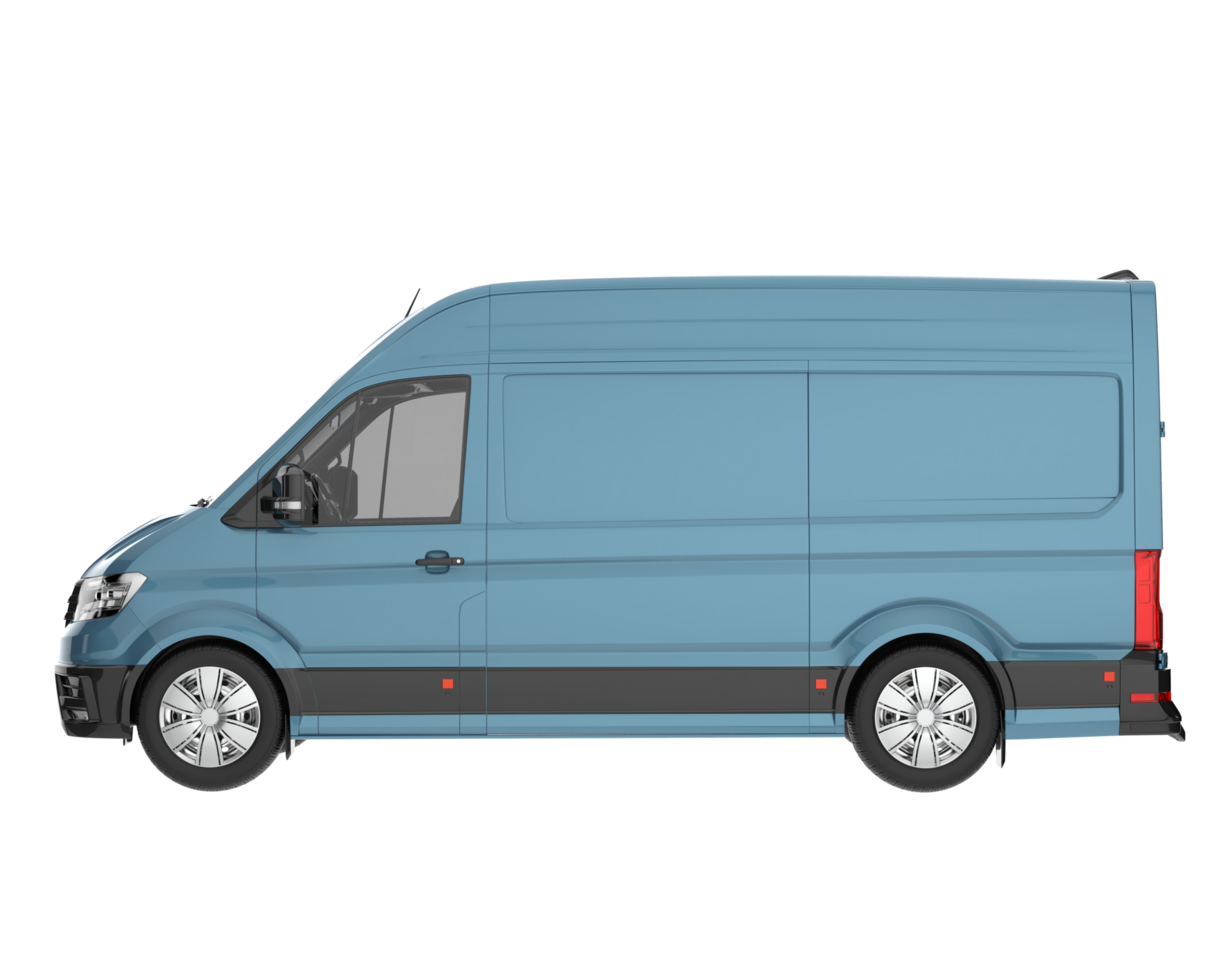 Cargo van isolated on transparent background. 3d rendering - illustration png