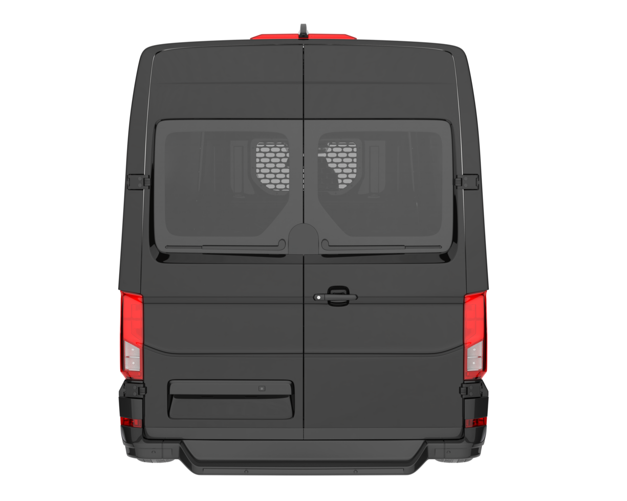 Cargo van isolated on transparent background. 3d rendering - illustration png