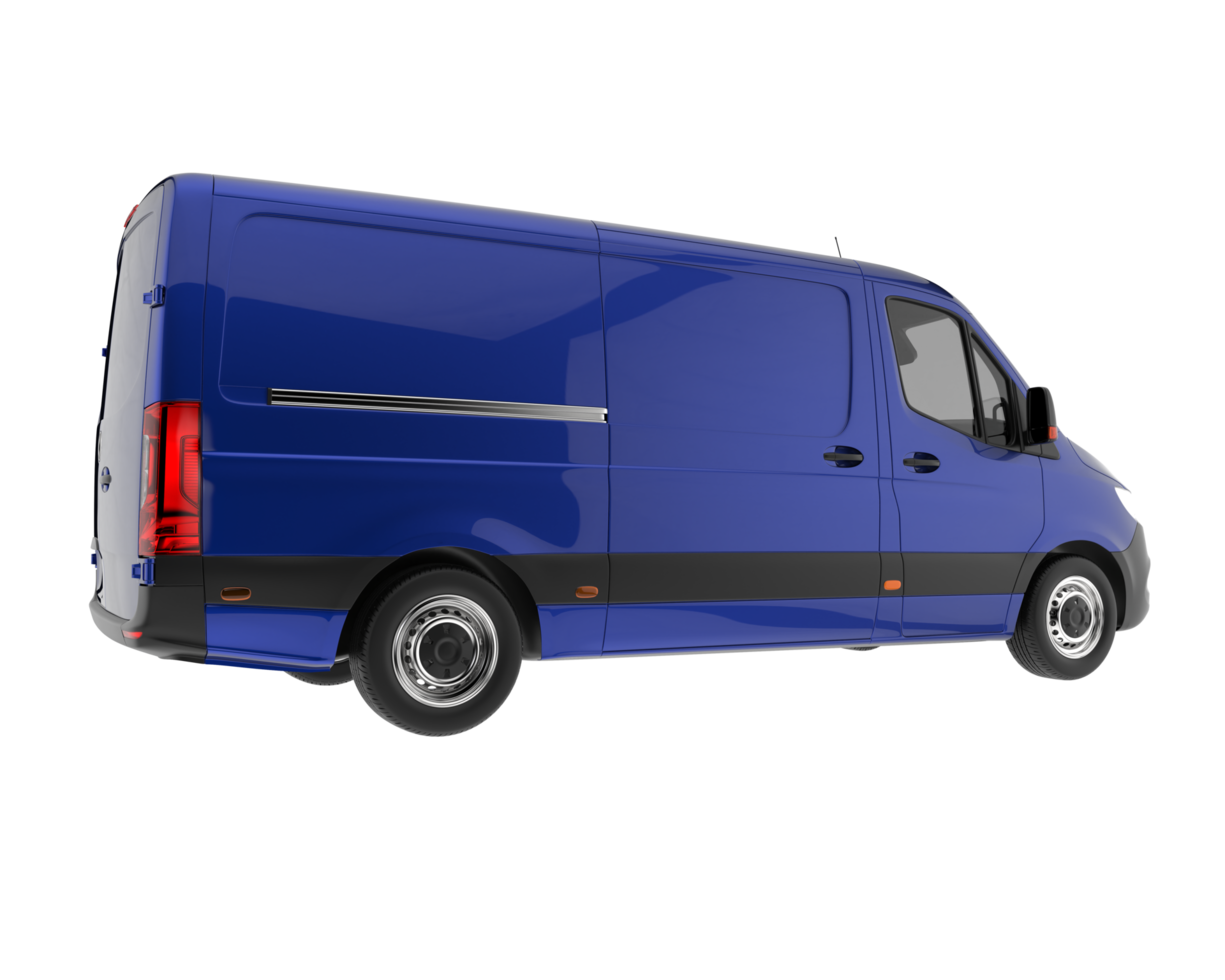 Cargo van isolated on transparent background. 3d rendering - illustration png