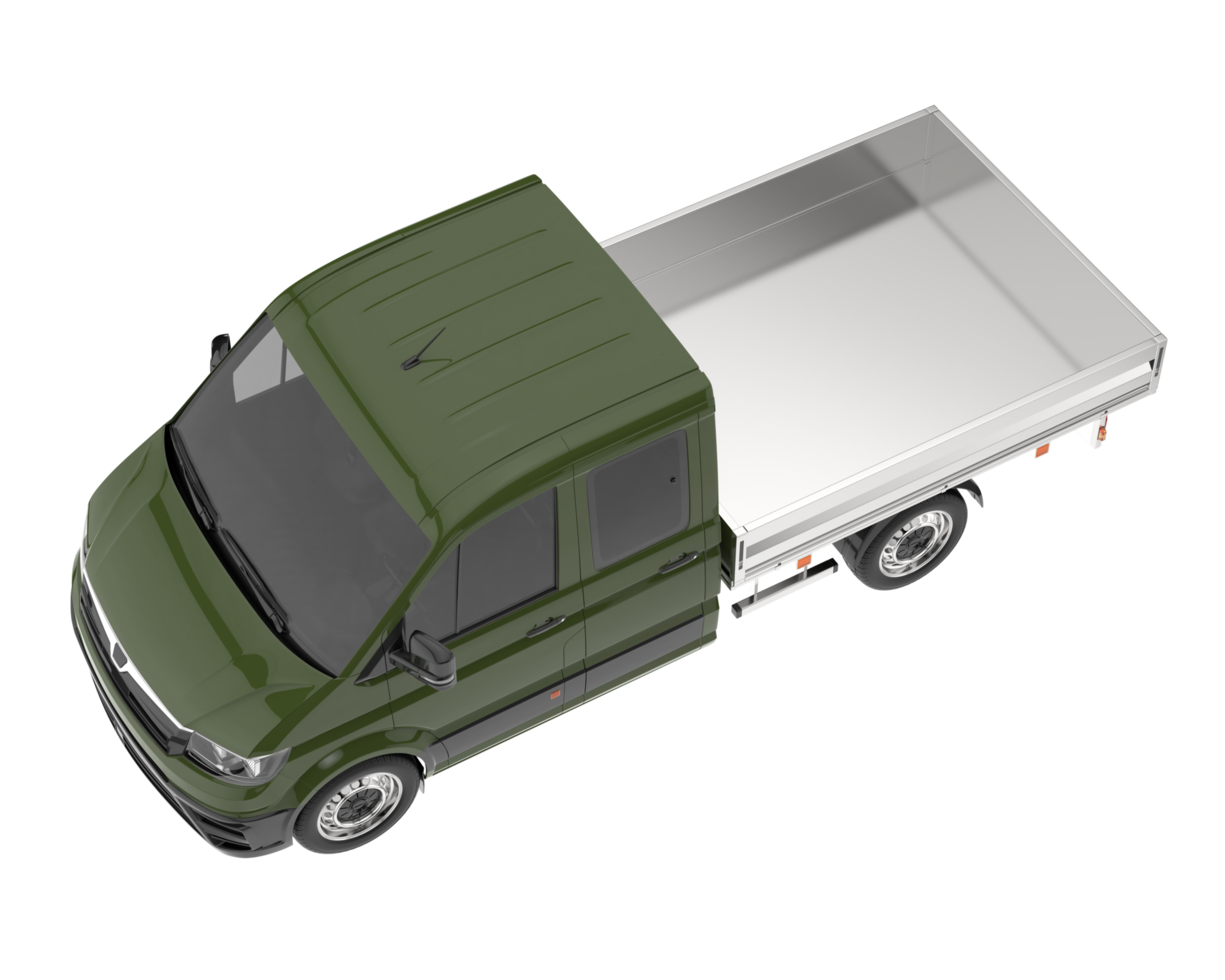 furgoneta de carga aislada sobre fondo transparente. Representación 3d - ilustración png