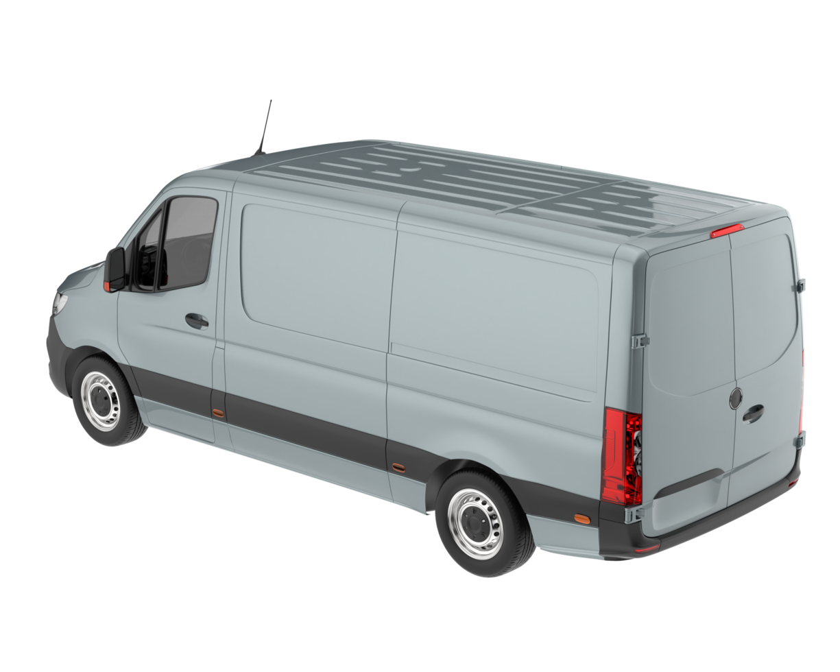 Cargo van isolated on transparent background. 3d rendering - illustration png