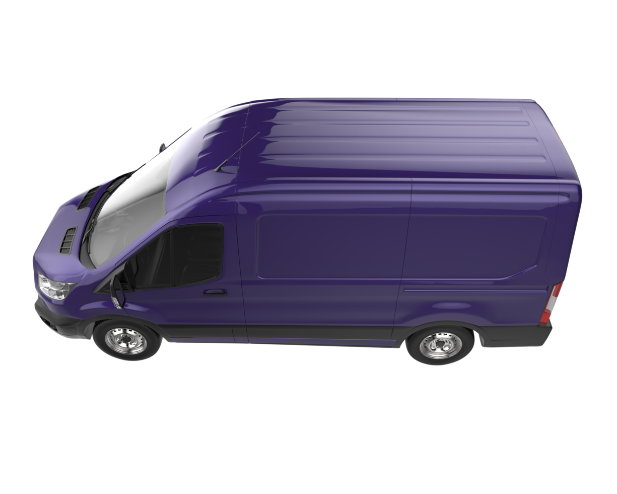 Cargo van isolated on transparent background. 3d rendering - illustration png