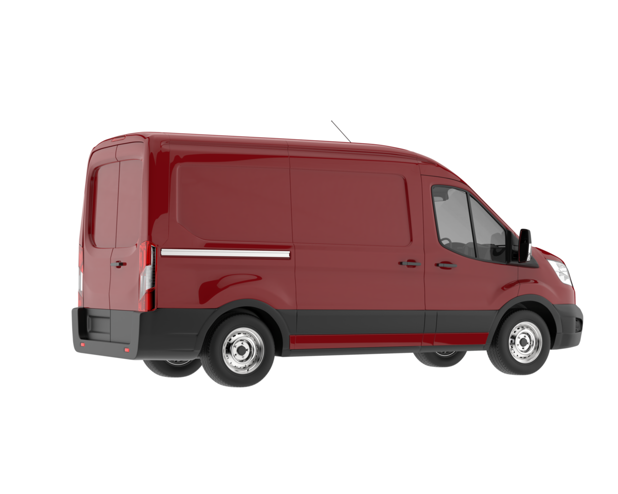 Cargo van isolated on transparent background. 3d rendering - illustration png