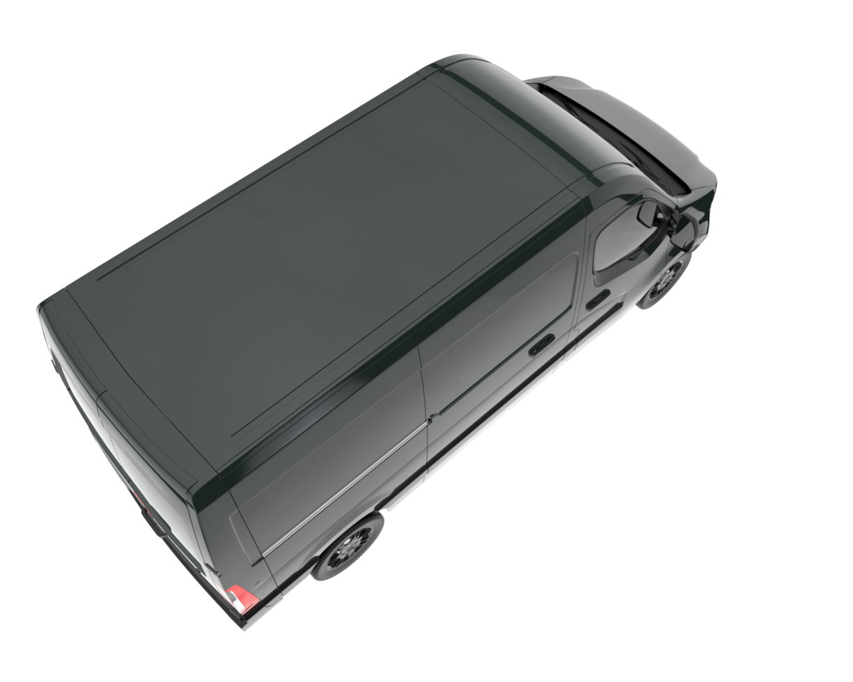 Cargo van isolated on transparent background. 3d rendering - illustration png