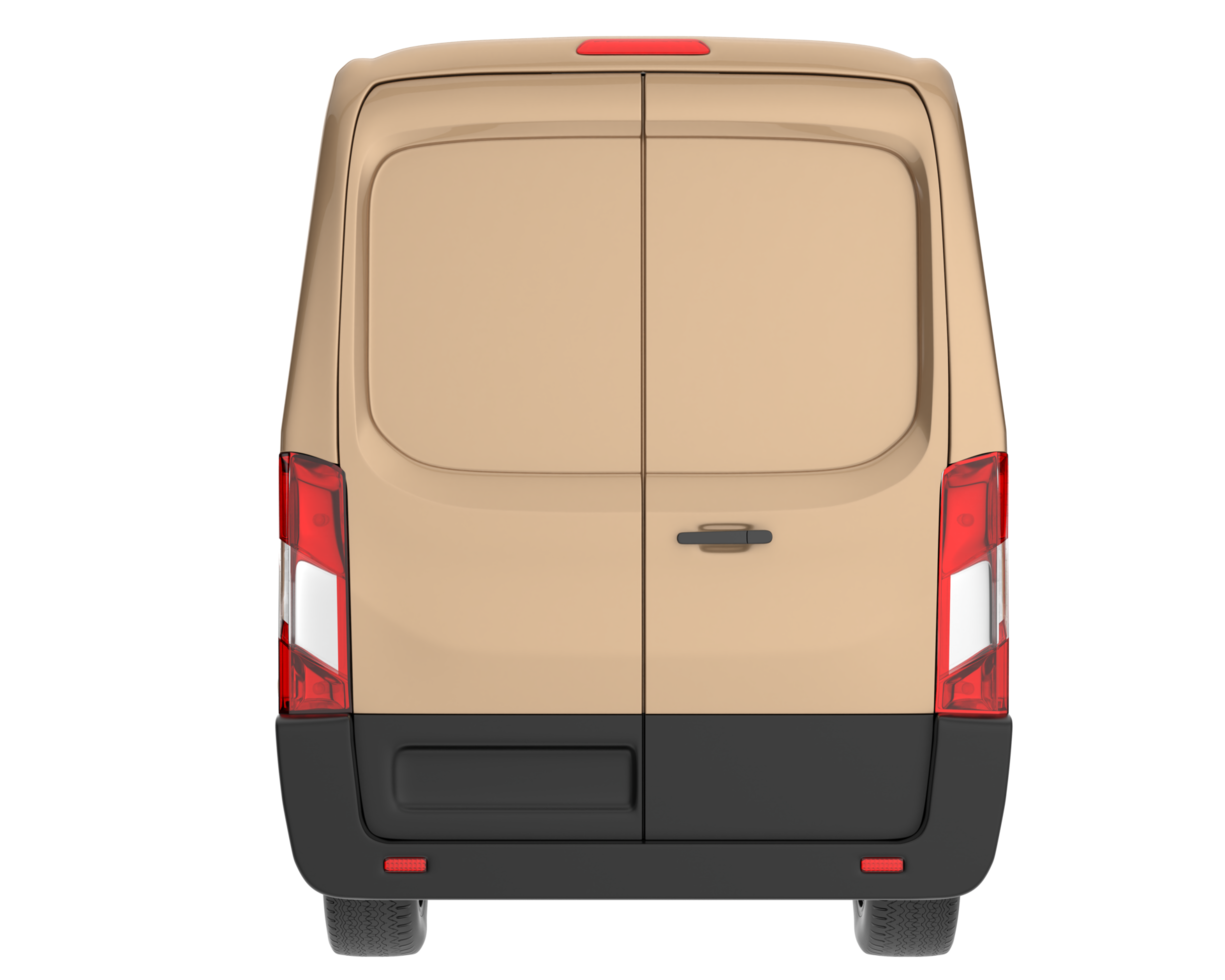 Cargo van isolated on transparent background. 3d rendering - illustration png