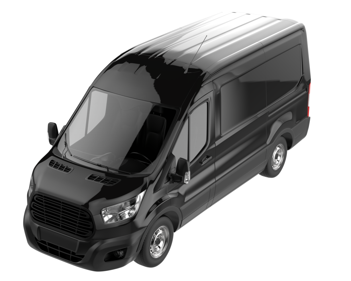 Cargo van isolated on transparent background. 3d rendering - illustration png