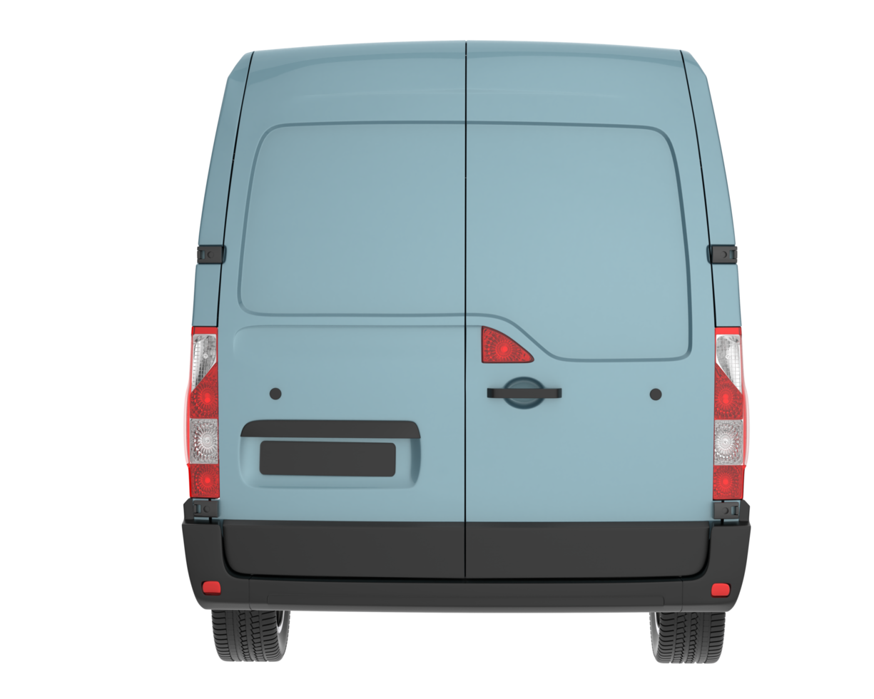 Cargo van isolated on transparent background. 3d rendering - illustration png