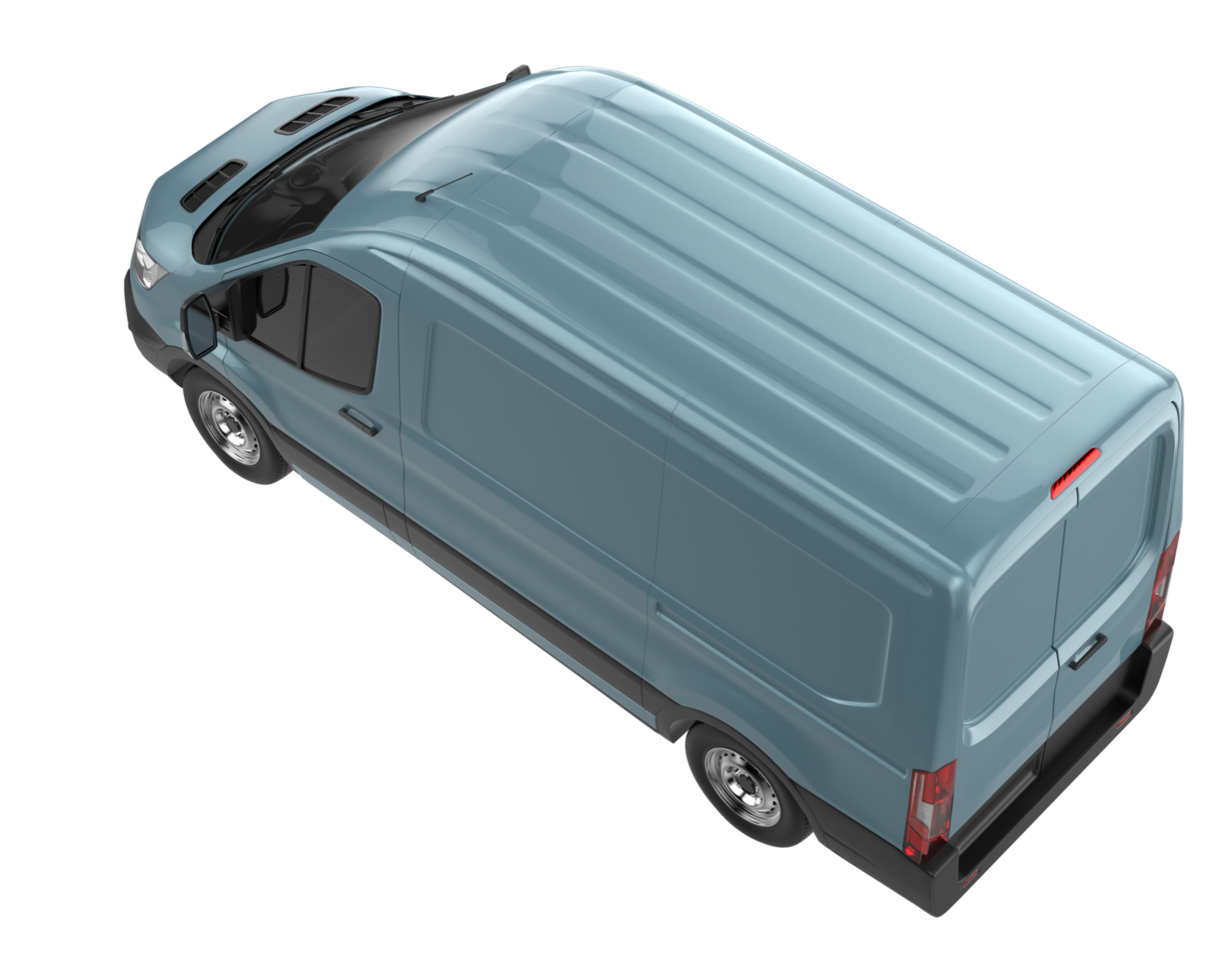 Cargo van isolated on transparent background. 3d rendering - illustration png