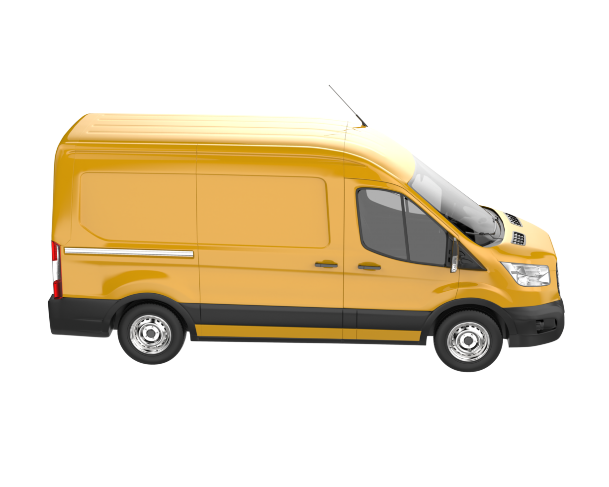 Cargo van isolated on transparent background. 3d rendering - illustration png