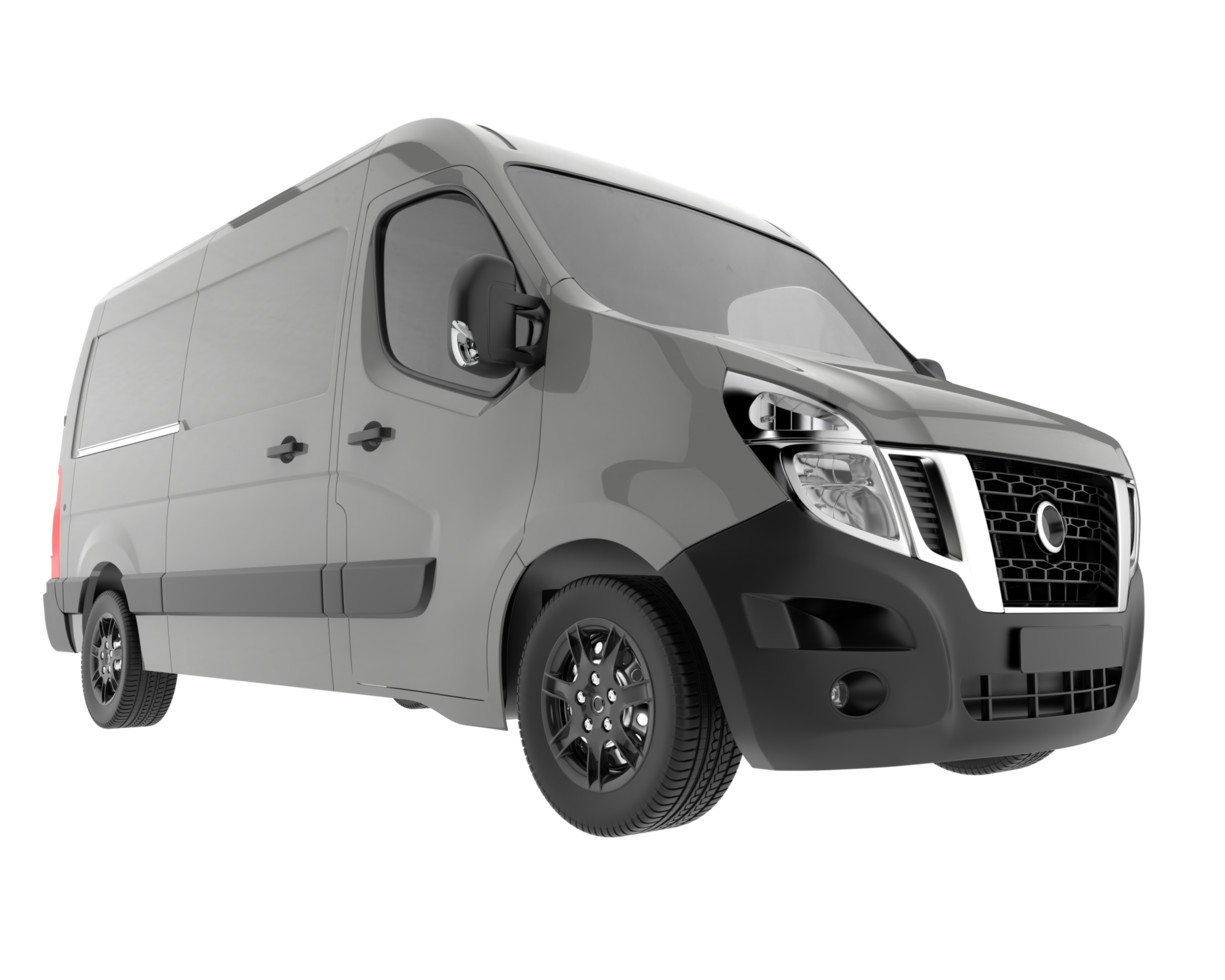Cargo van isolated on transparent background. 3d rendering - illustration png