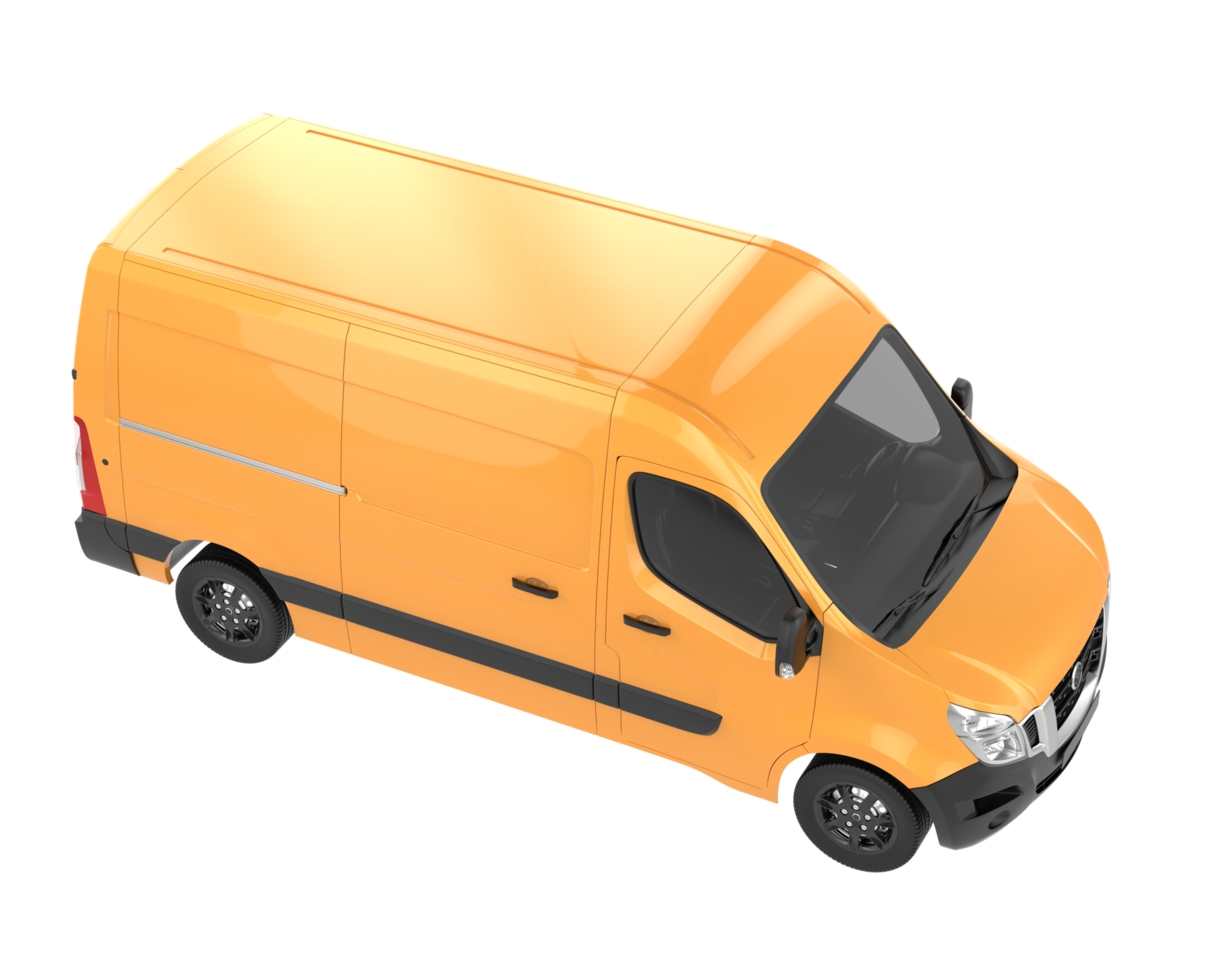Cargo van isolated on transparent background. 3d rendering - illustration png