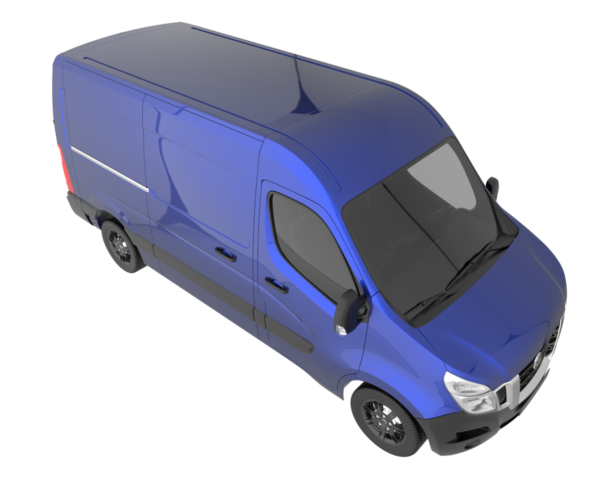 Cargo van isolated on transparent background. 3d rendering - illustration png