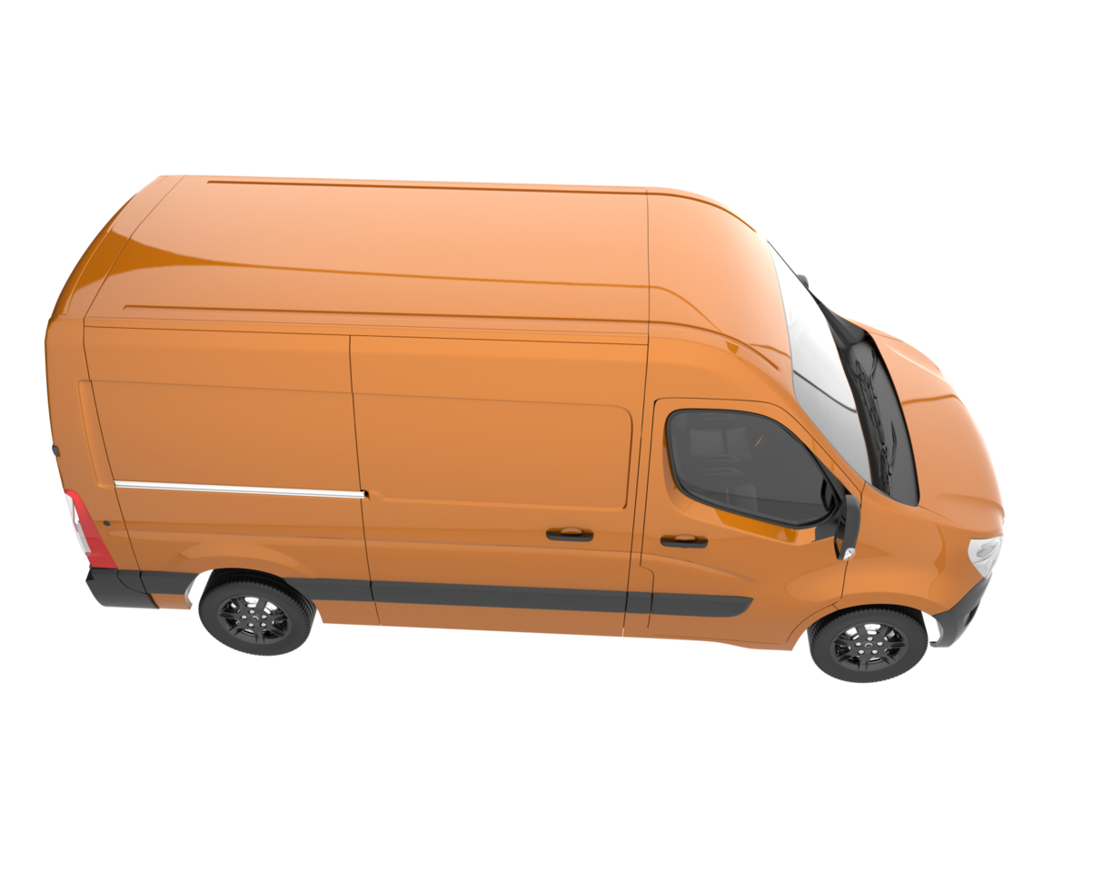 Cargo van isolated on transparent background. 3d rendering - illustration png