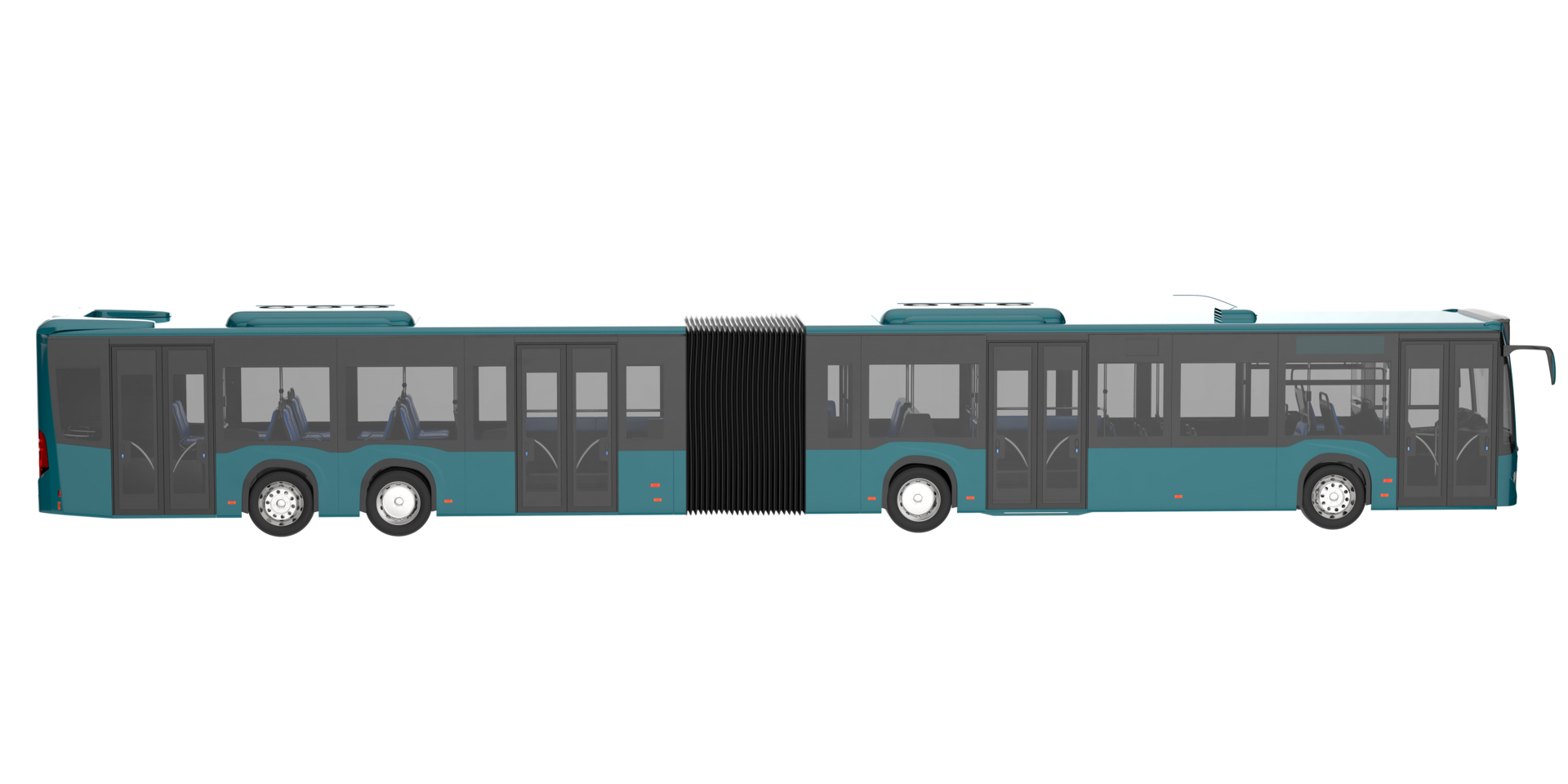 City bus isolated on transparent background. 3d rendering - illustration png