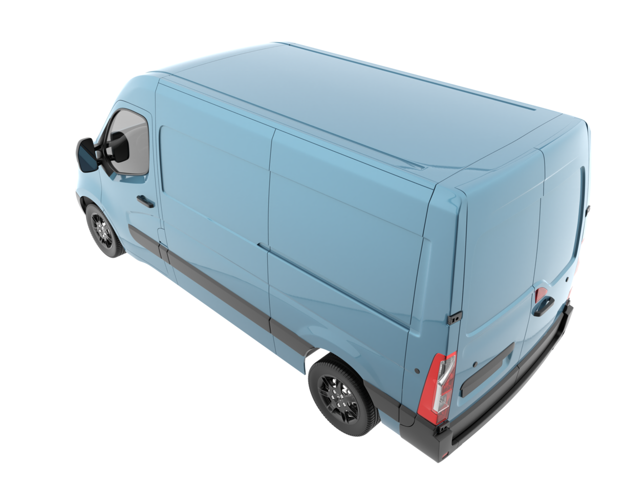 Cargo van isolated on transparent background. 3d rendering - illustration png