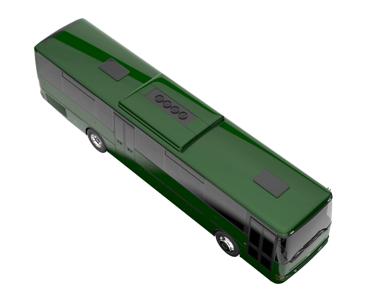 City bus isolated on transparent background. 3d rendering - illustration png