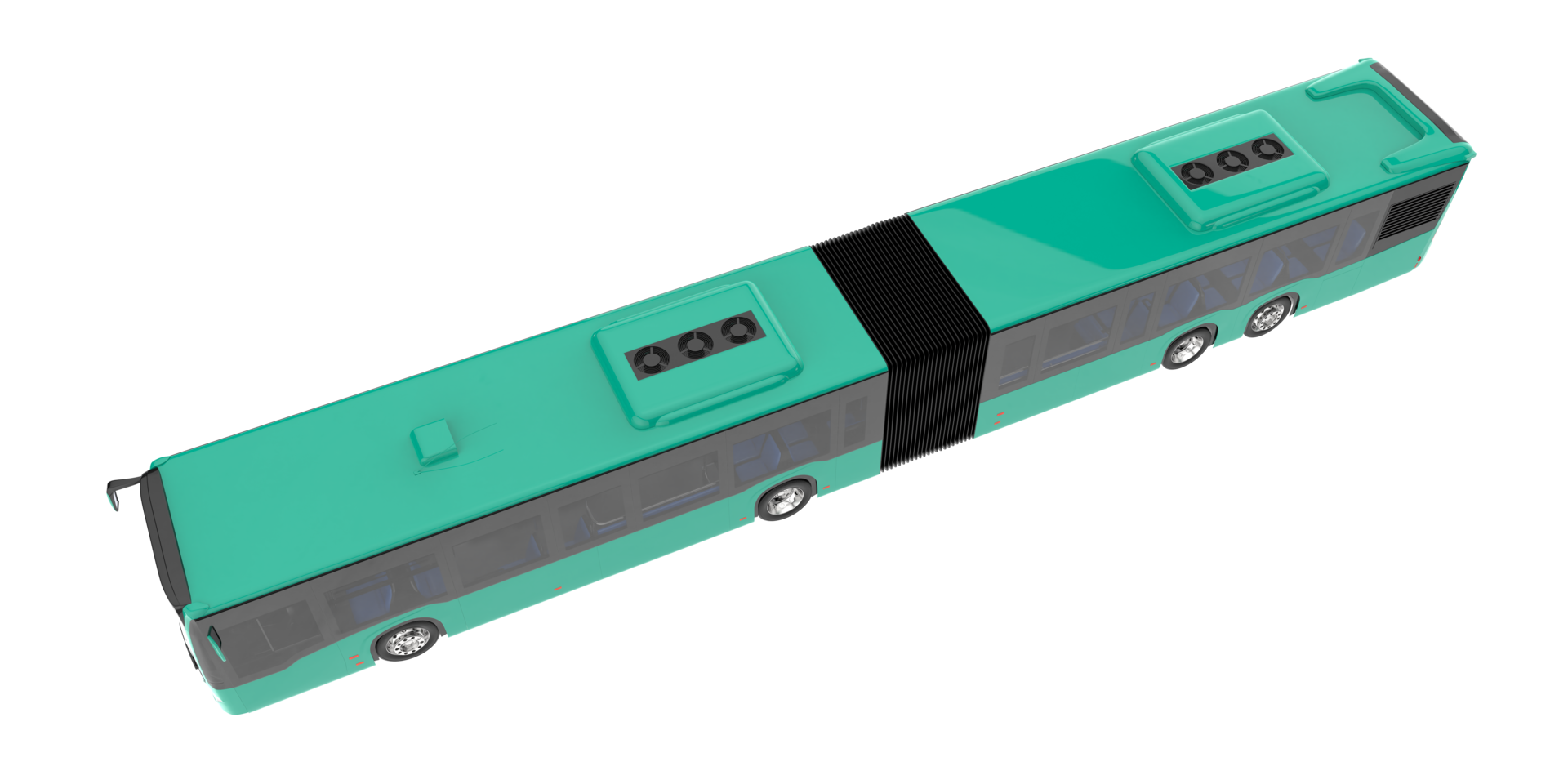 City bus isolated on transparent background. 3d rendering - illustration png