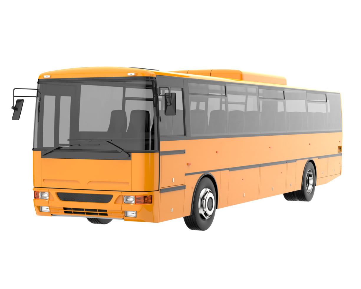 City bus isolated on transparent background. 3d rendering - illustration png