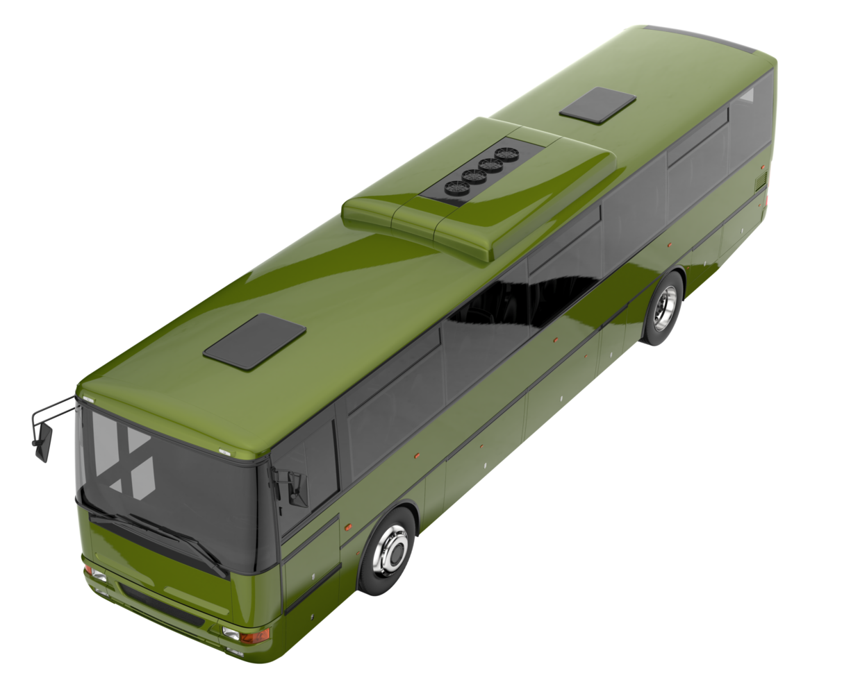 City bus isolated on transparent background. 3d rendering - illustration png