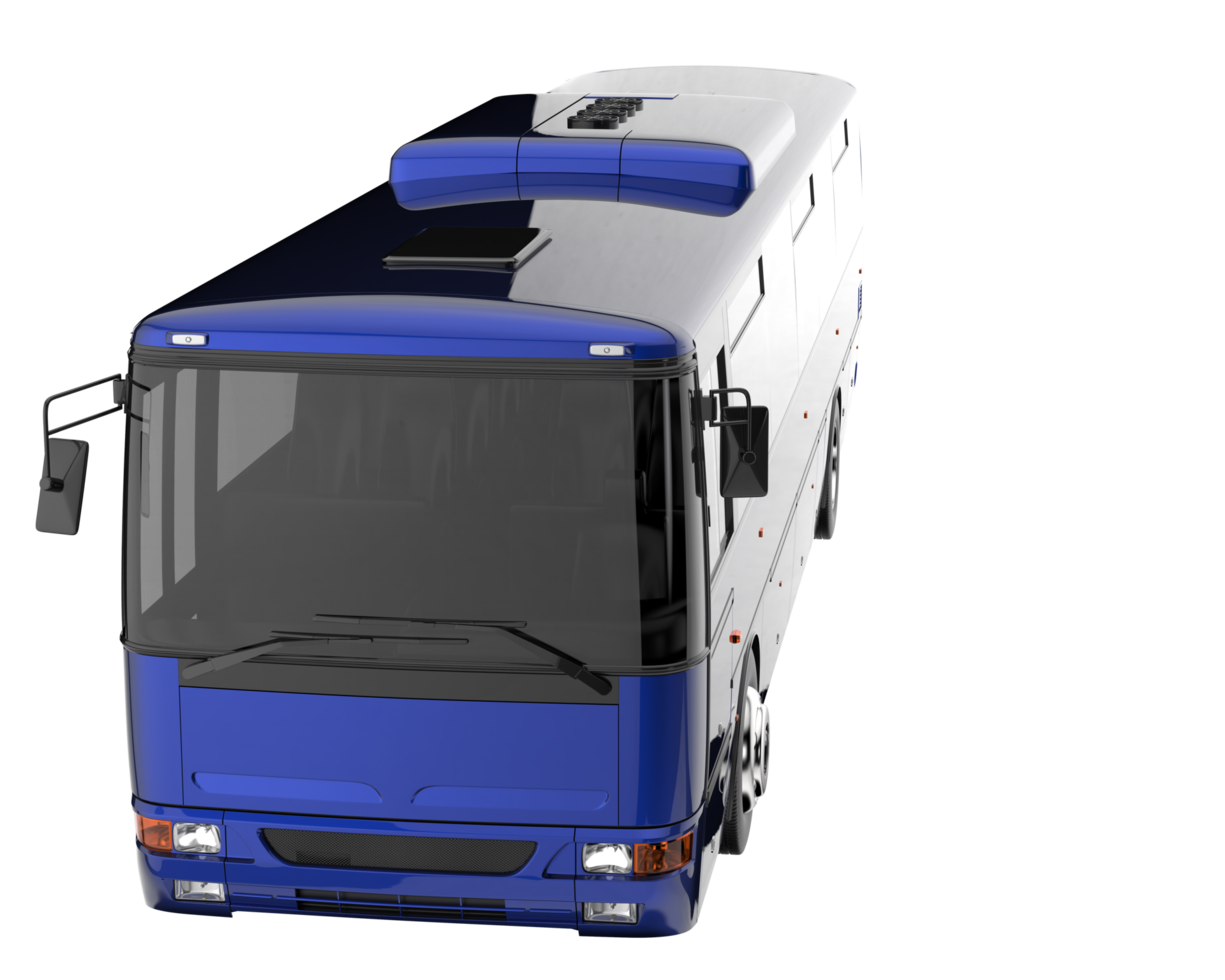 City bus isolated on transparent background. 3d rendering - illustration png