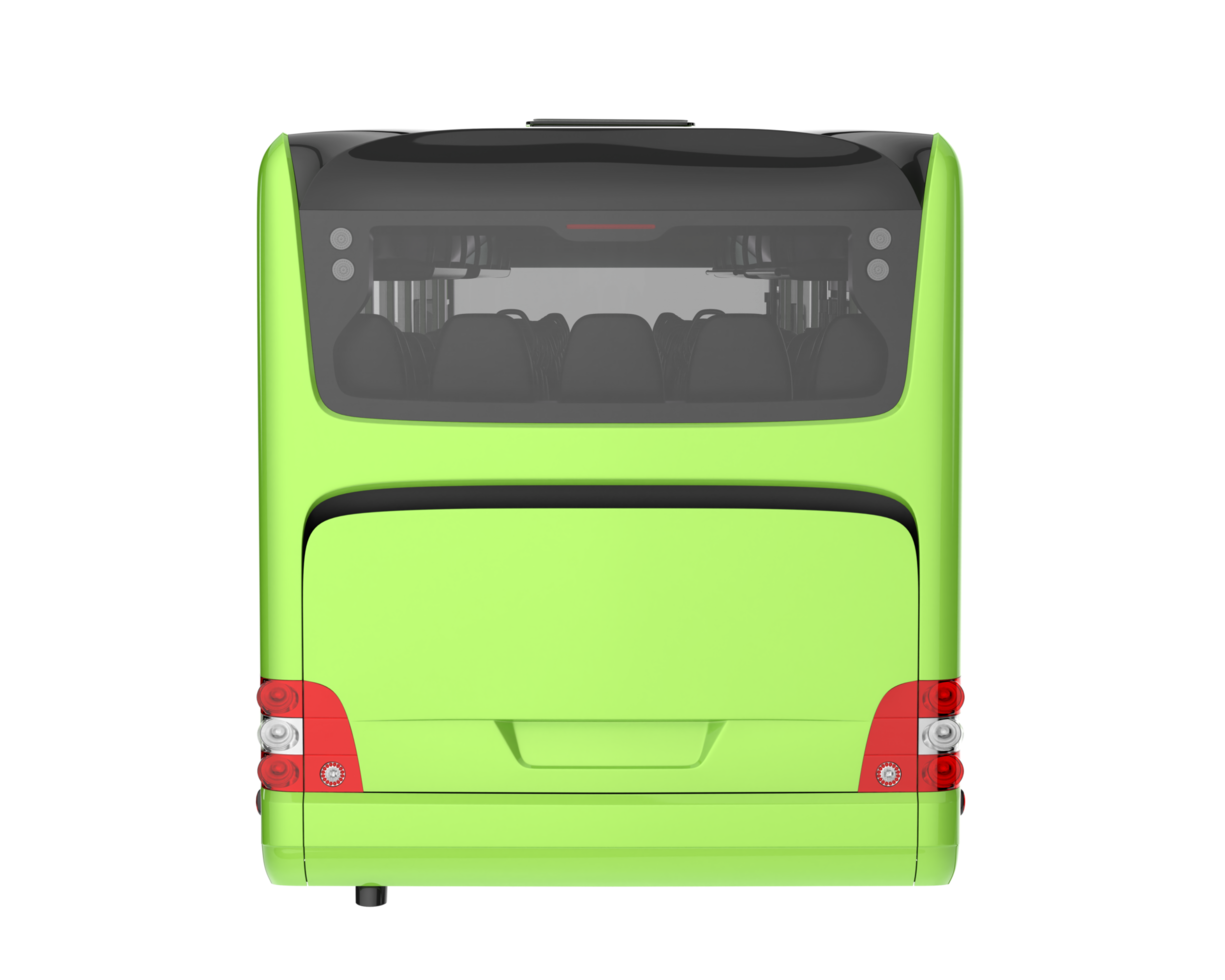 City bus isolated on transparent background. 3d rendering - illustration png