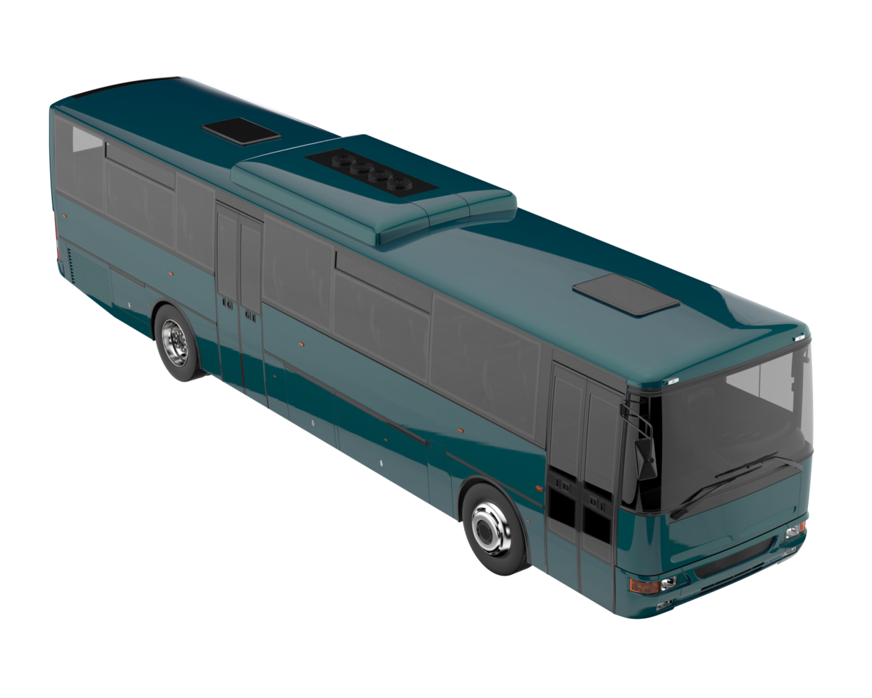 City bus isolated on transparent background. 3d rendering - illustration png