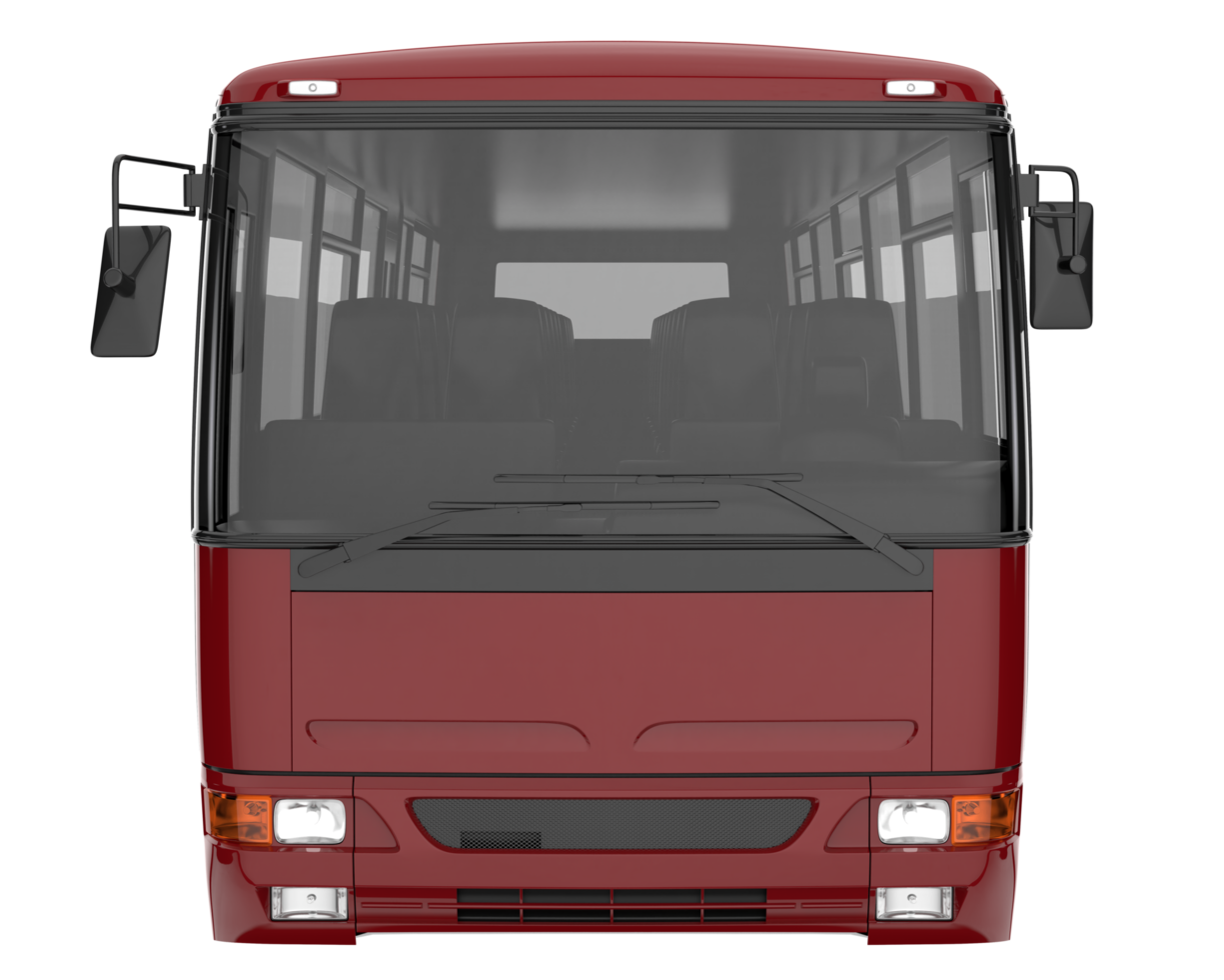 City bus isolated on transparent background. 3d rendering - illustration png