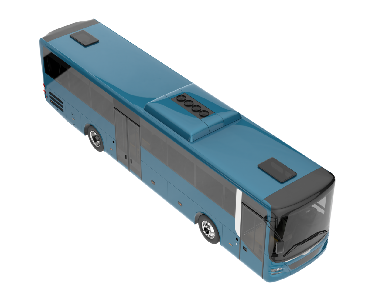 City bus isolated on transparent background. 3d rendering - illustration png