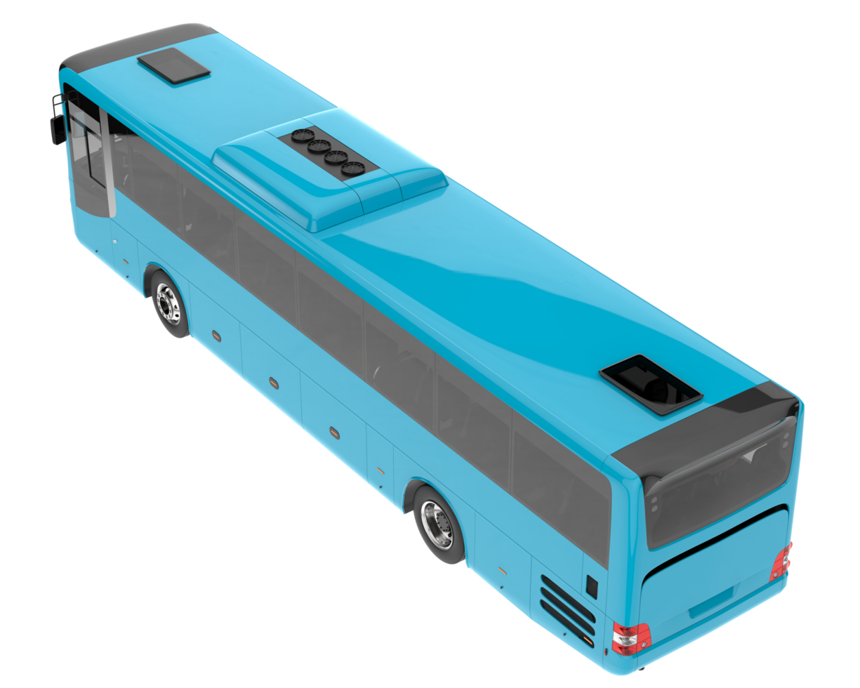 City bus isolated on transparent background. 3d rendering - illustration png