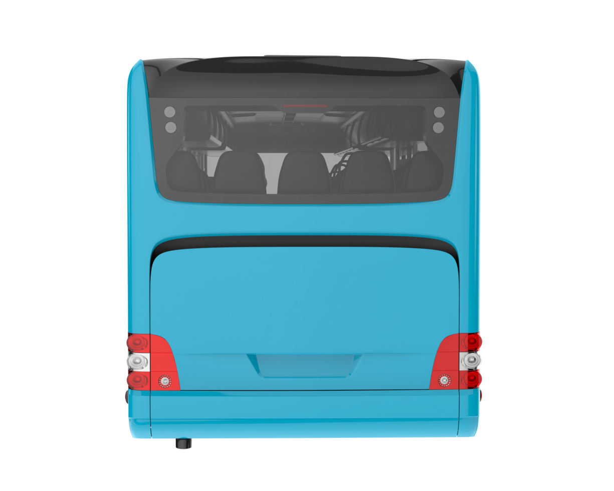 City bus isolated on transparent background. 3d rendering - illustration png
