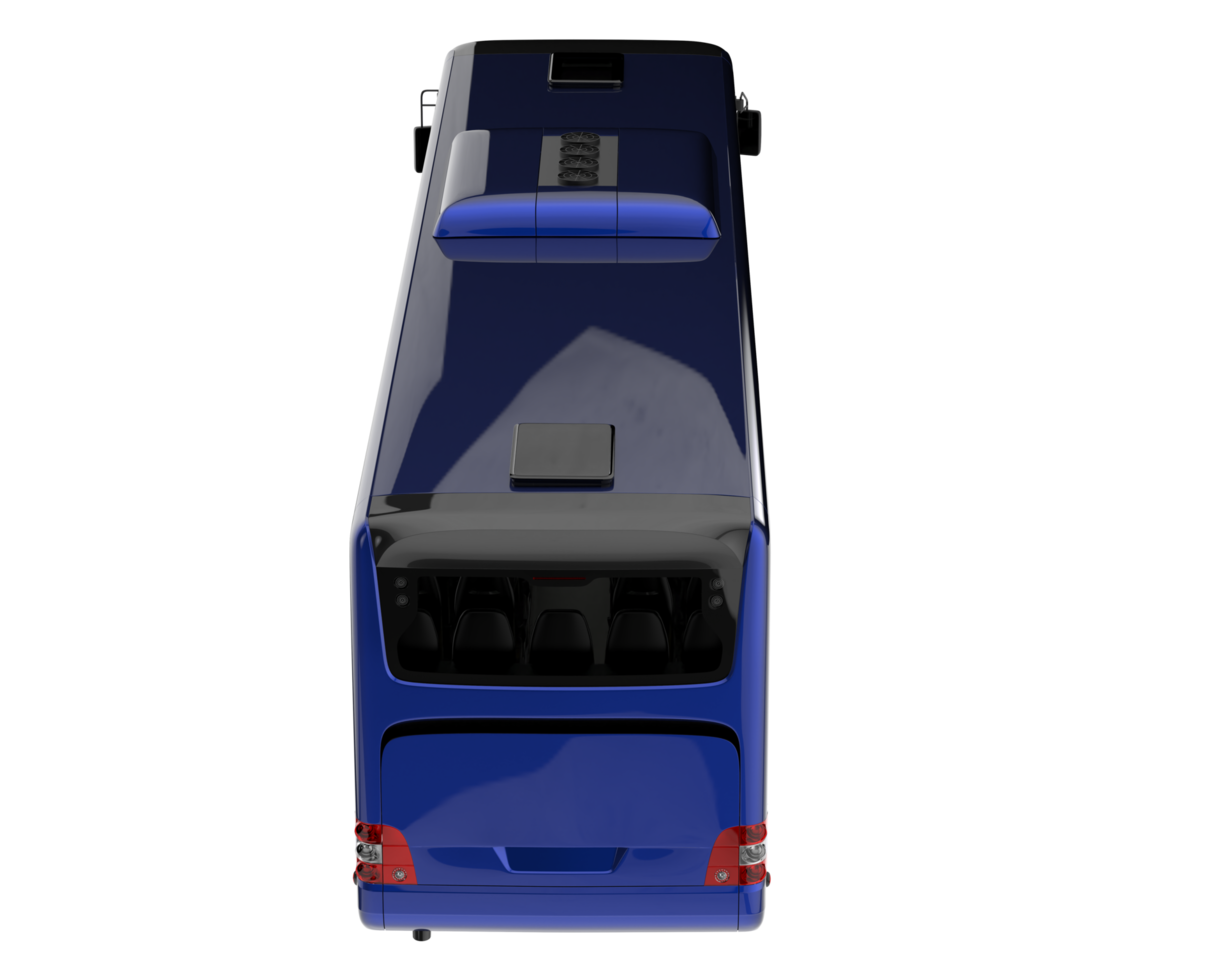 City bus isolated on transparent background. 3d rendering - illustration png