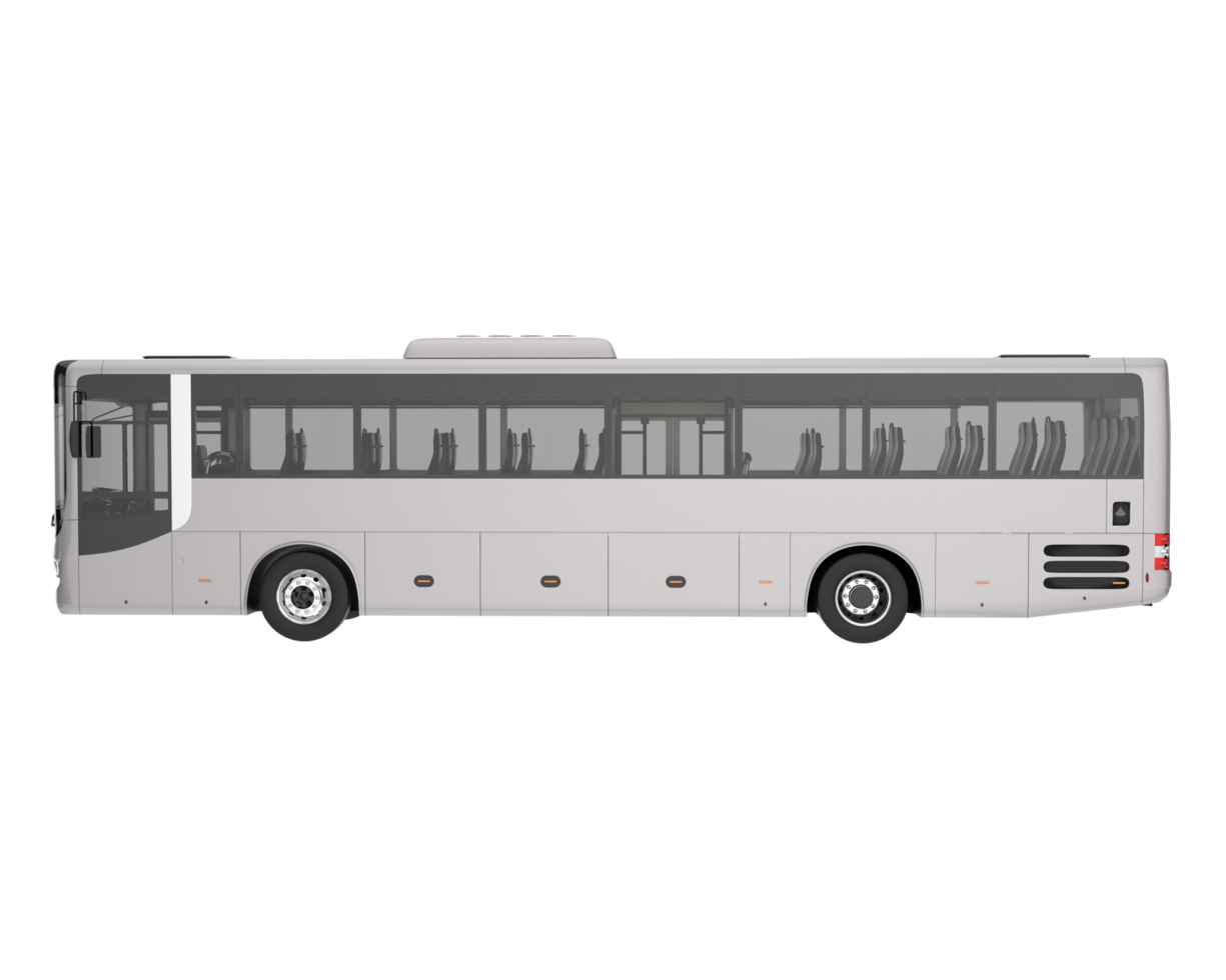 City bus isolated on transparent background. 3d rendering - illustration png