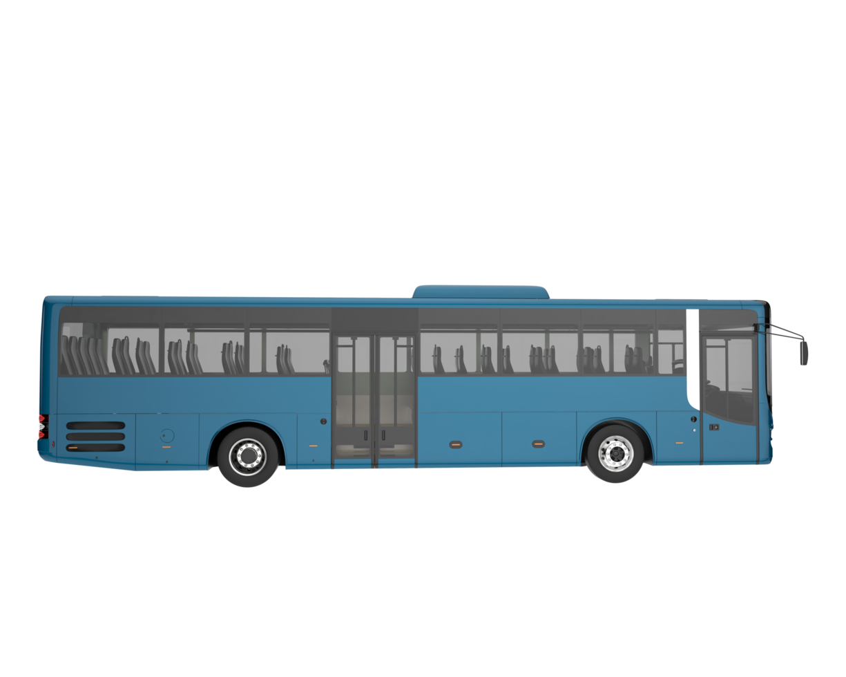 City bus isolated on transparent background. 3d rendering - illustration png