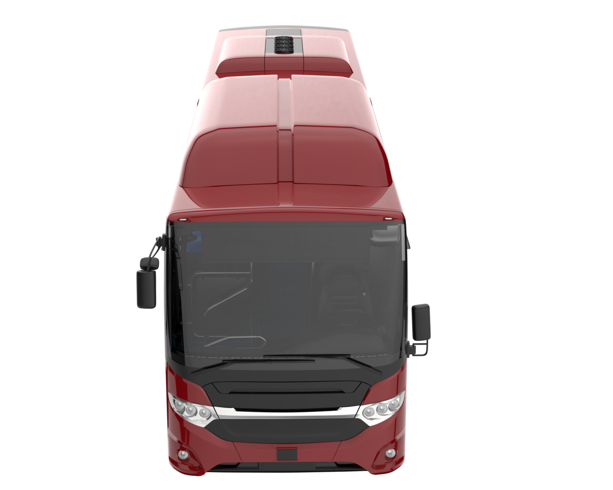 City bus isolated on transparent background. 3d rendering - illustration png