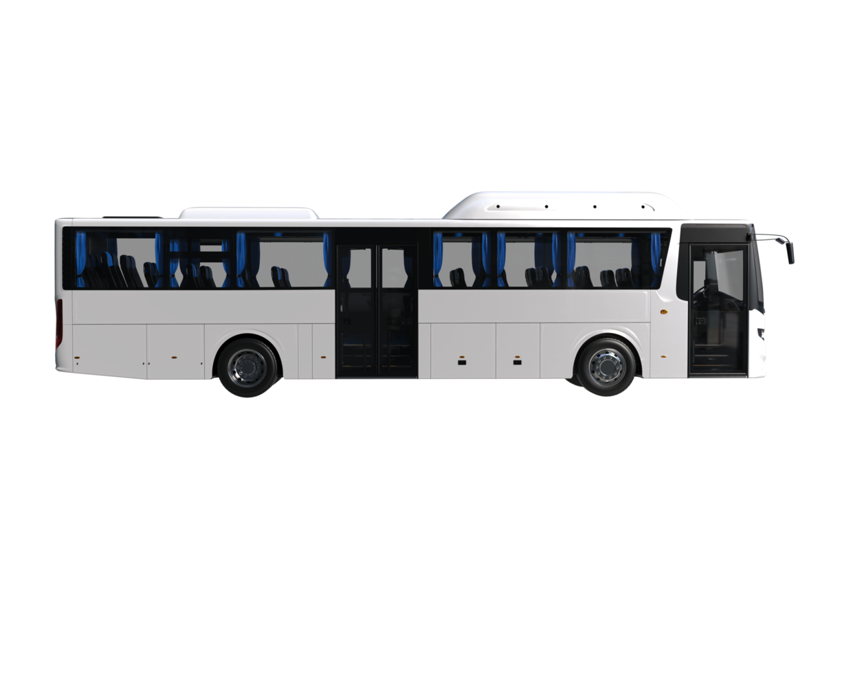 City bus isolated on transparent background. 3d rendering - illustration png