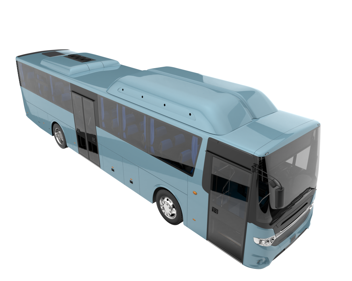 City bus isolated on transparent background. 3d rendering - illustration png