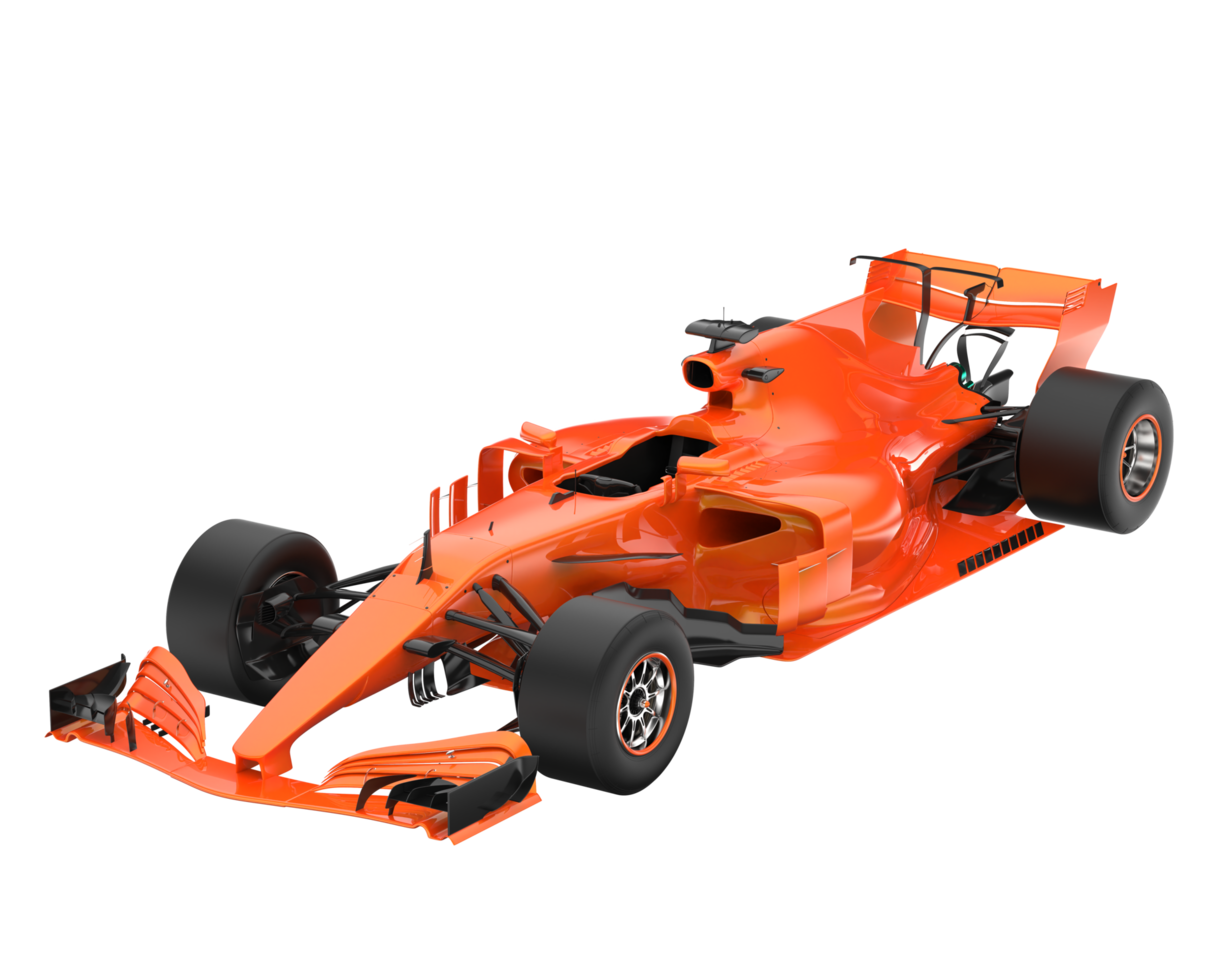 Race car isolated on background. 3d rendering - illustration png