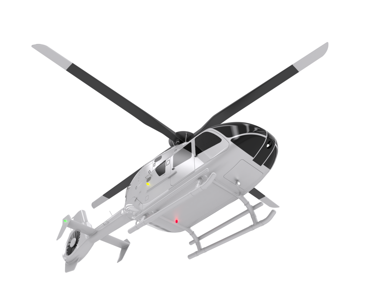 Helicopter isolated on transparent background. 3d rendering - illustration png