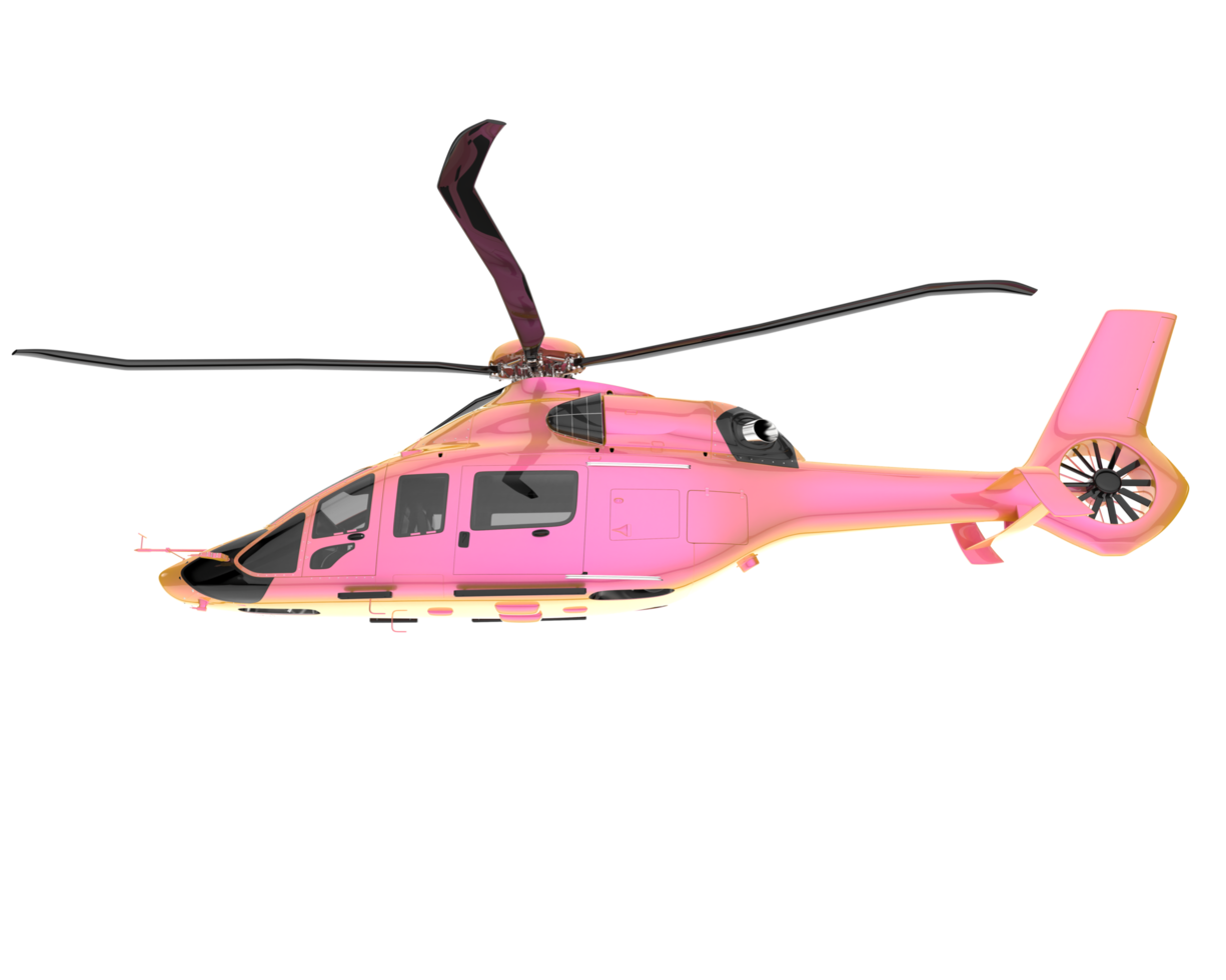 Helicopter isolated on transparent background. 3d rendering - illustration png