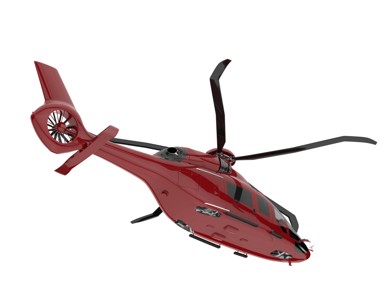 Helicopter isolated on transparent background. 3d rendering - illustration png