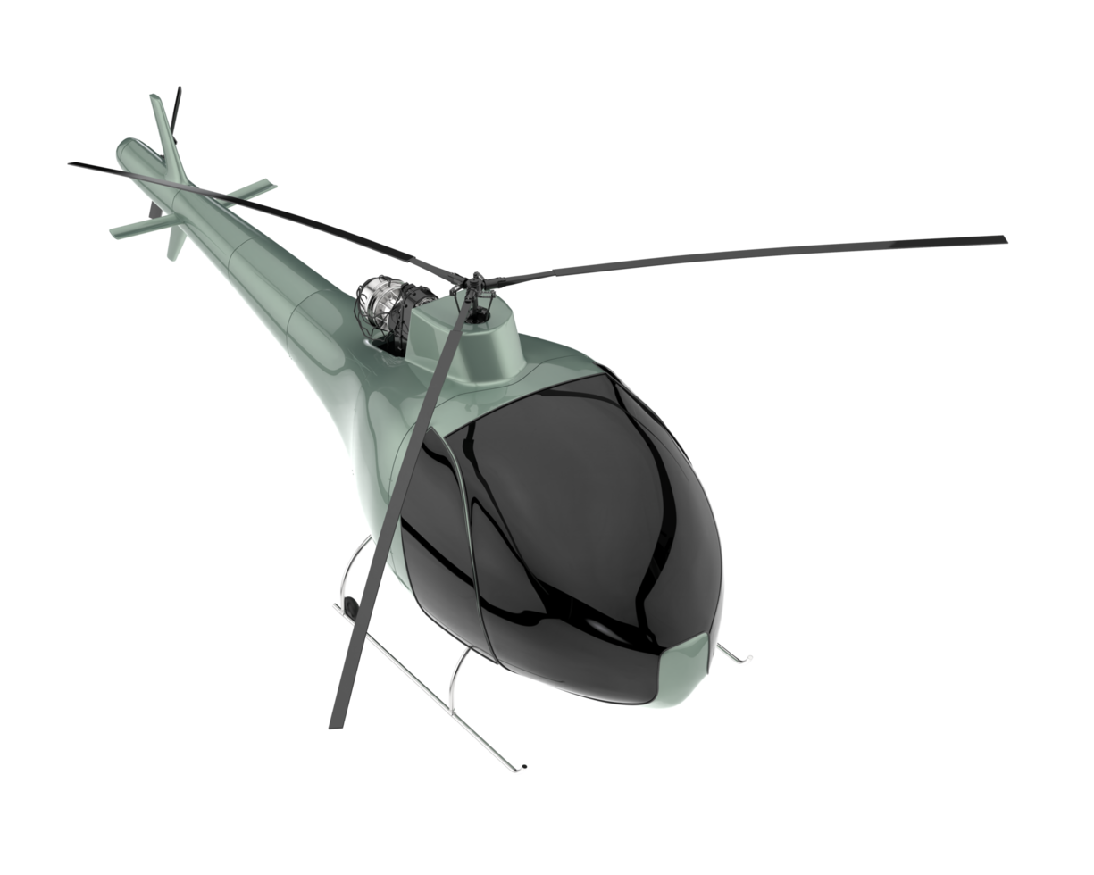 Helicopter isolated on transparent background. 3d rendering - illustration png