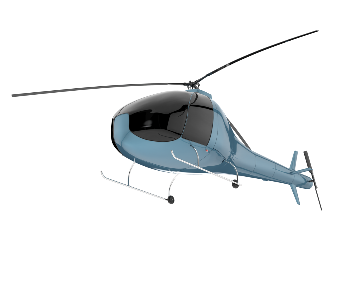 Helicopter isolated on transparent background. 3d rendering - illustration png