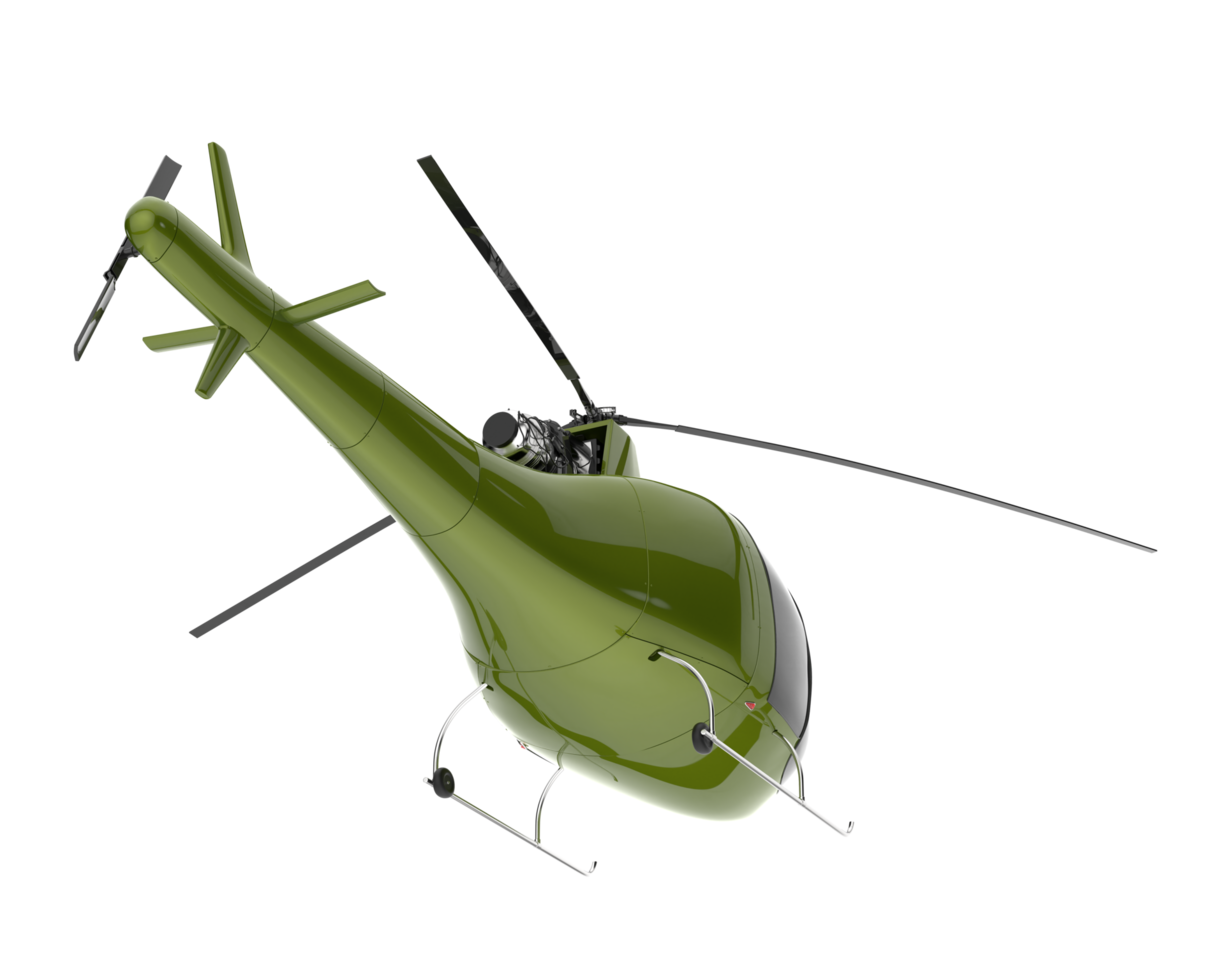 Hubschrauber isoliert auf transparentem Hintergrund. 3D-Rendering - Abbildung png