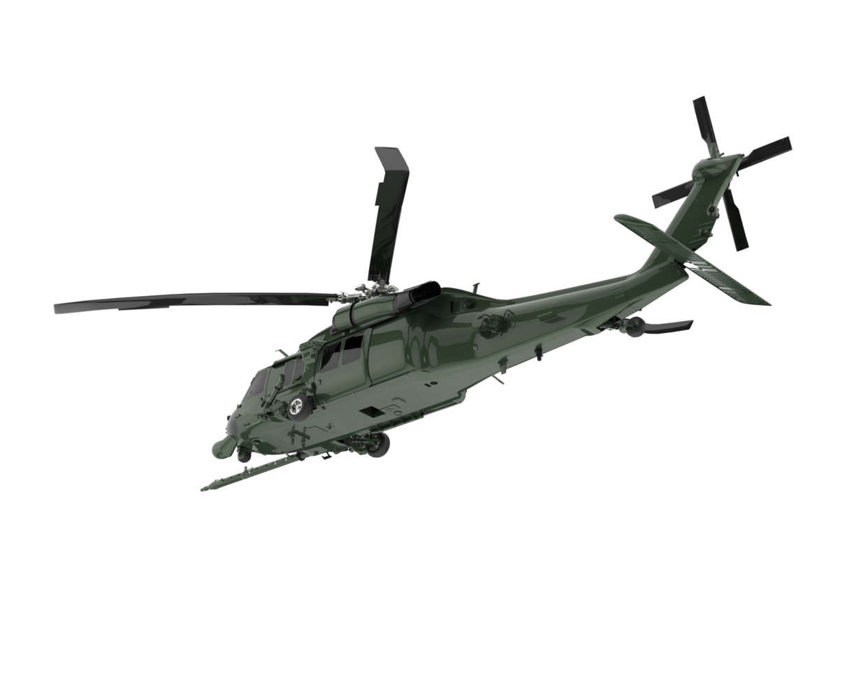 Helicopter isolated on transparent background. 3d rendering - illustration png