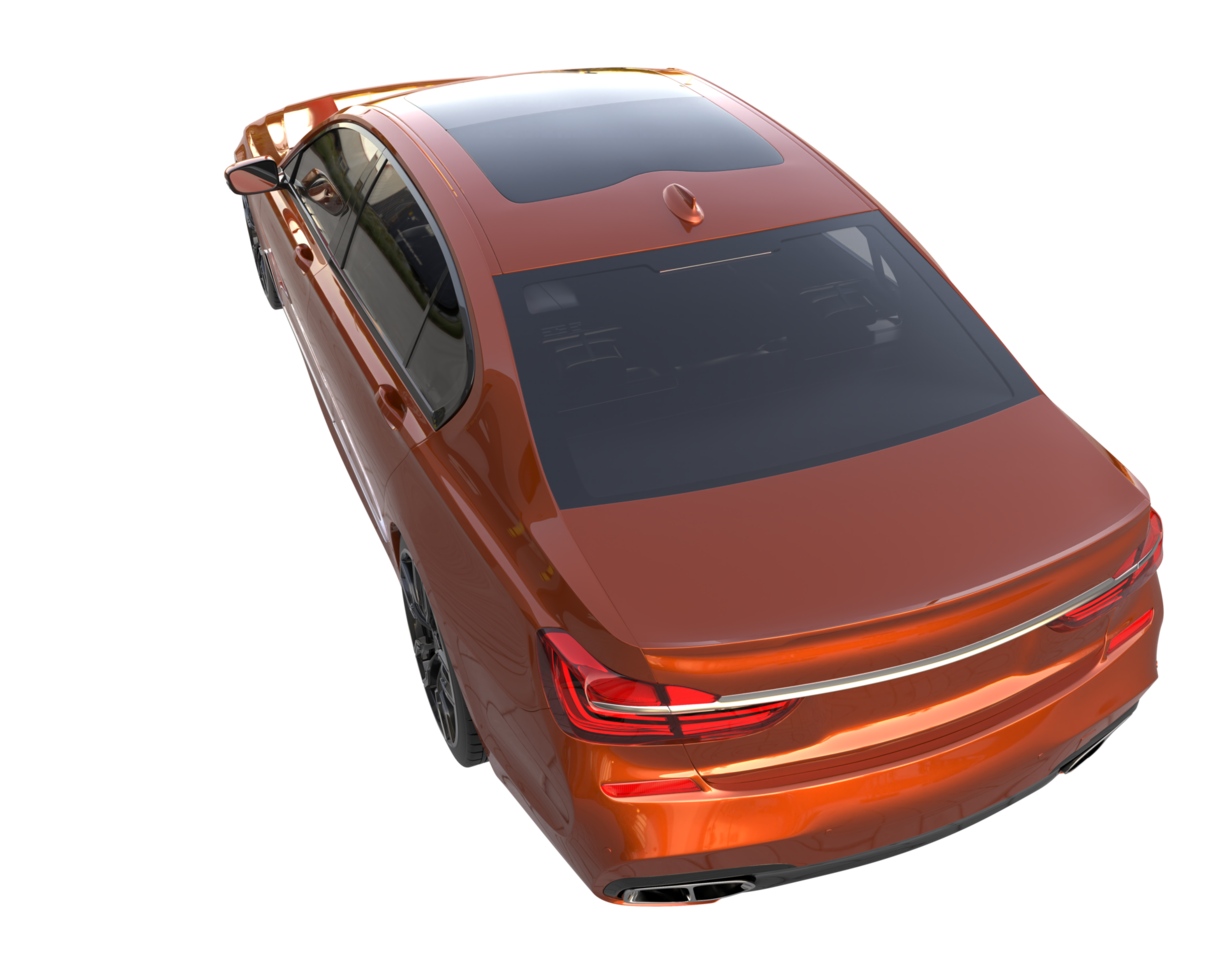 Modern car isolated on transparent background. 3d rendering - illustration png