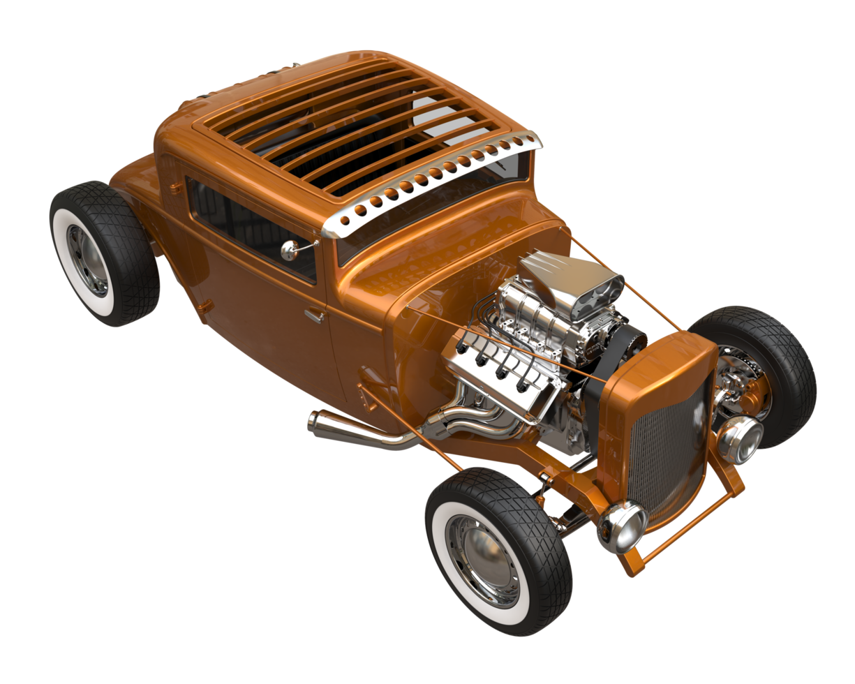 Modern car isolated on transparent background. 3d rendering - illustration png